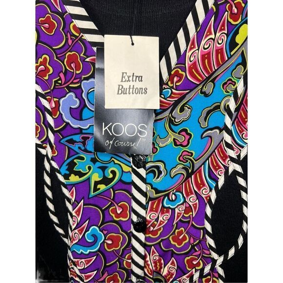 KOOS of Course Silk Button Cardigan Sweater Women’s Medium NEW - Picture 3 of 5